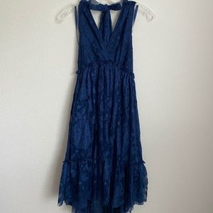 Band of Gypsies - Size Medium - Blue Floral Lace Mini Dress